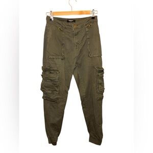 American Bazi M Jeans Cargo Pants Utility Stretch Olive Green